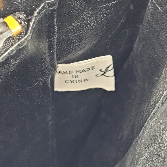 La Regale Vintage Black Metal Mesh Snap Flap Snake Chain Strap Crossbody Bag - Picture 14 of 16